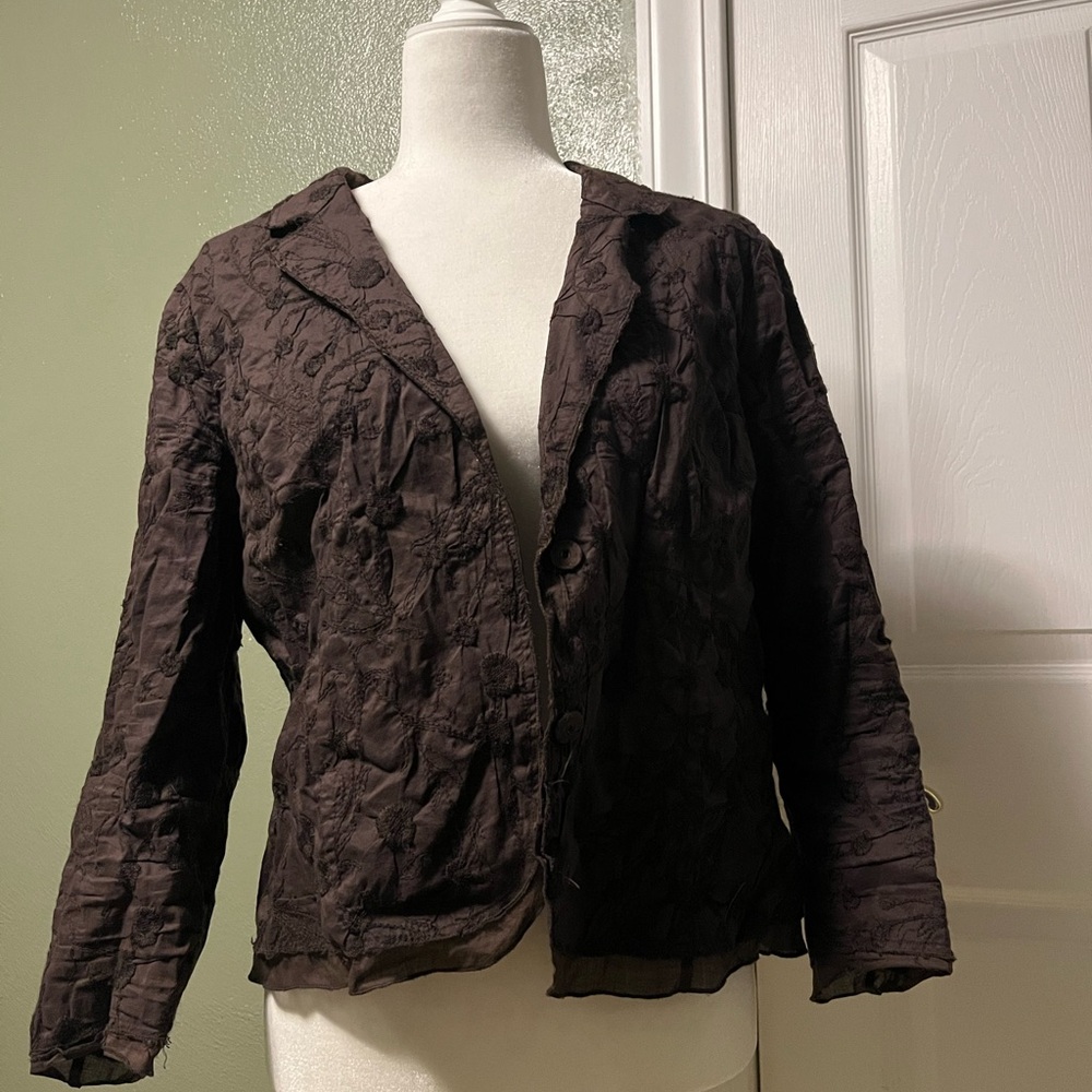 Vintage H&M Embroidered Brown Women's Blazer